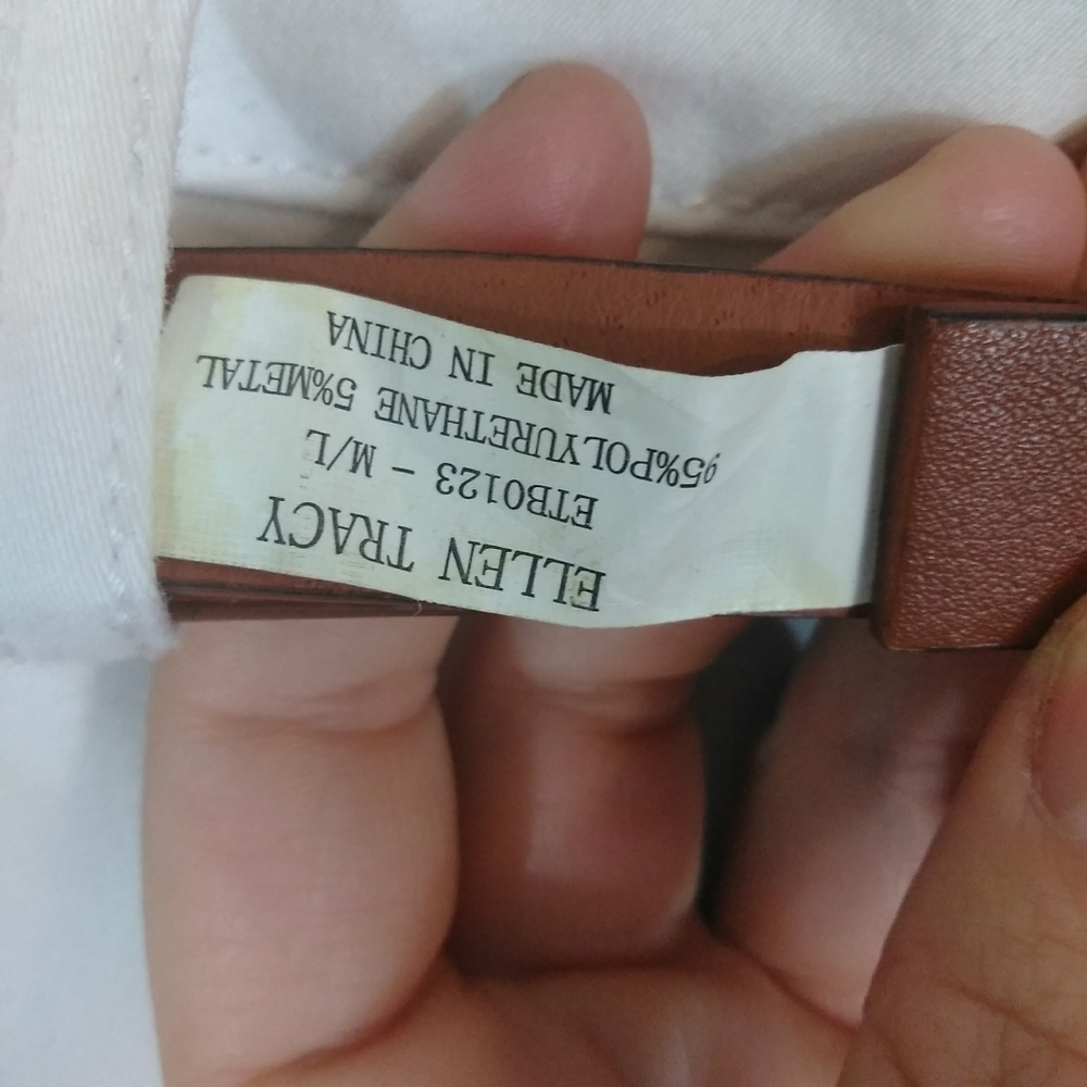 Maurices White Jeans Skinny Jeans Cotton Jegging Neutral Pants & Brown Belt - Picture 8 of 10